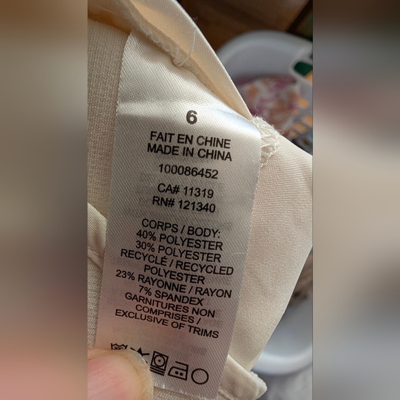 Dynamite White Skort Asymmetrical Wrap Design - Picture 4 of 5